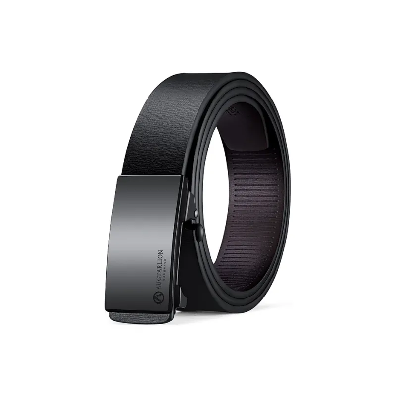 AUGTARLION Luxe Business Casual Flat Letter Pants Belt Cow Leather Leather Belts Men's 3.5cm-0