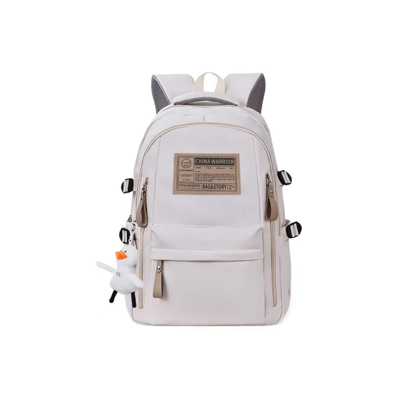 Warrior Nylon Laptop Backpack Regular Unisex Black/White-0