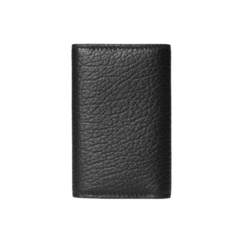 GUCCI Grained Leather Key Pouch Men's Black-2