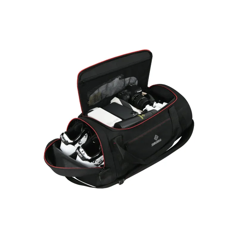 SUBURBIA Polyester Gym Bag Large Size Unisex Black-0