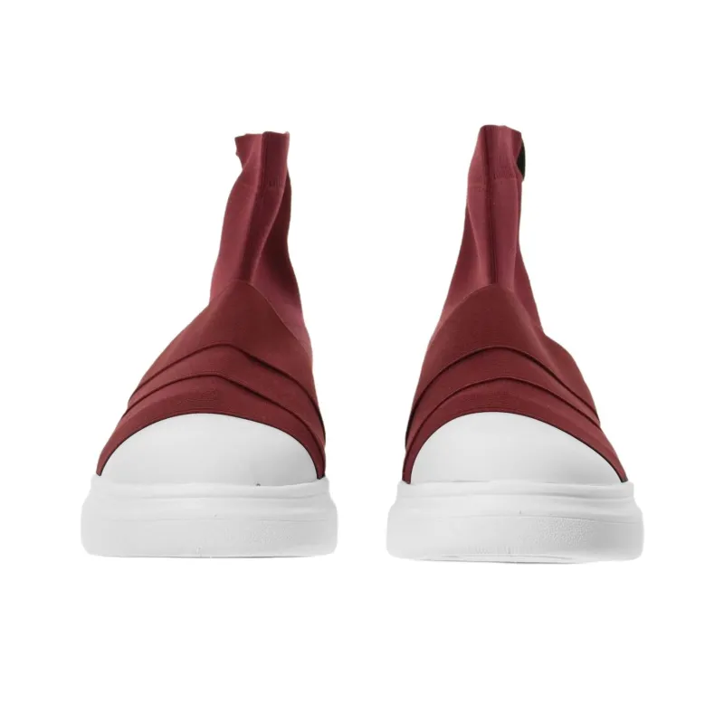 FESSURA High-Top Casual Shoes Women's Red-3