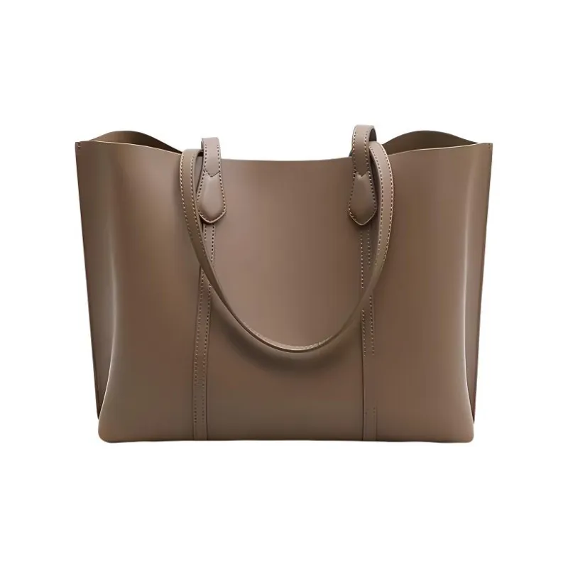 Kevin Cohen Cow Split Leather Handbag, Shoulder Bag Tubas Women's Smoke Gray-0