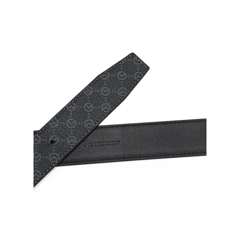 GOLDLION Business Casual Belt Plate Buckle Pants Belt Cow Leather Zinc Alloy Leather Belts Men's Width 3.45CM-4