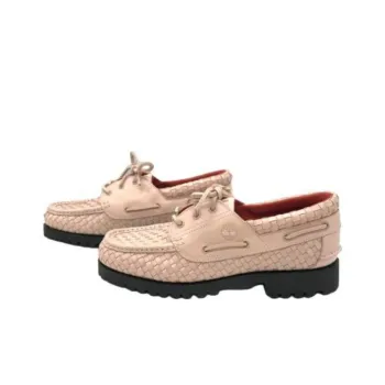 Timberland Woven Leather 3-Eye Lug Supreme Pink