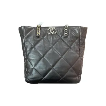 CHANEL 19Bag Lambskin Tote Bag, Shopping Bag, Shoulder Bag Women's Black