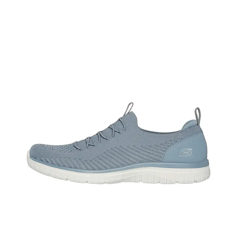 Skechers Cushioning Wear Resistant Low Top Running Shoes Women's Gray-0