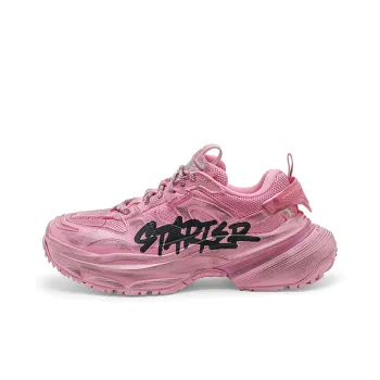 STARTER Dirty Chunky Sneakers Wear Resistant Slip Resistant Low Top Chunky Sneakers Unisex Pink