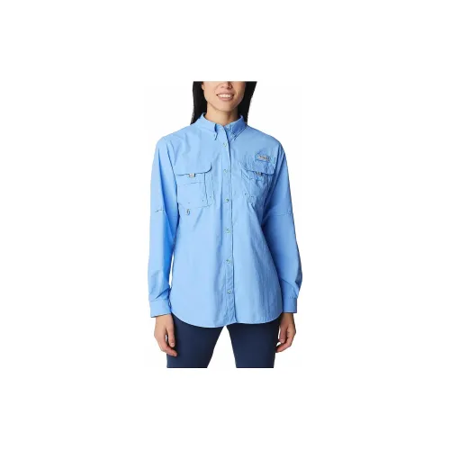 Columbia Bahama Shirts Women's Blue