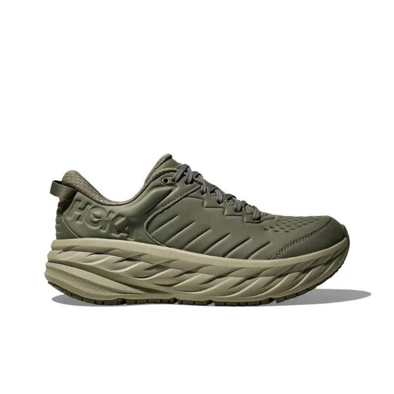 HOKA ONE ONE Bondi SR Anti Slip Wear Resistant Low Top Running Shoes Men's Olive-1