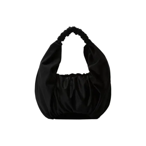 JW Anderson Ruffle Shopper Velvet Shoulder Bag