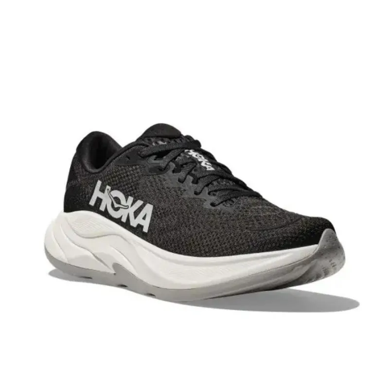 HOKA ONE ONE Anti-Slip Wear-Resistant Low-Top Running Shoes Men's Black White-3