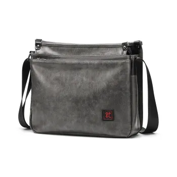 POLO Synthetic Leather Shoulder Bag Tubas Men's Dark Gray