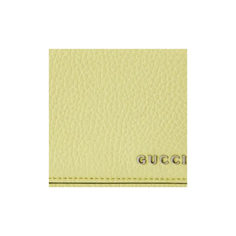 GUCCI Leather Wallet Men's Lime Green-6