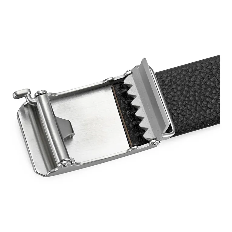 GOLDLION Business Pants With Stainless Steel Automatic Buckle Top Grain Cow Leather Leather Belts Men's Width 3.4CM-3