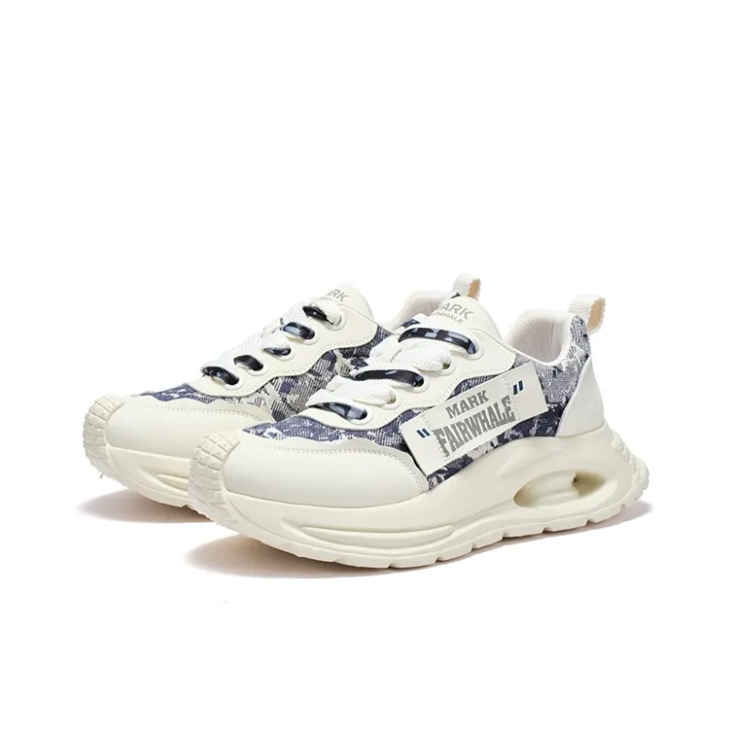 FAIRWHALE Low-Top Chunky Sneakers Men's Prussian Blue/Mist Black-2