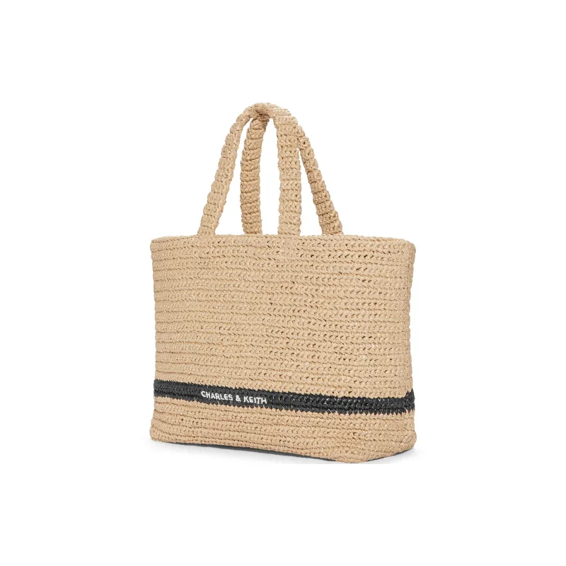 CHARLES&KEITH Fabric/Polypropylene Shoulder Bag Regular Women's Beige-1