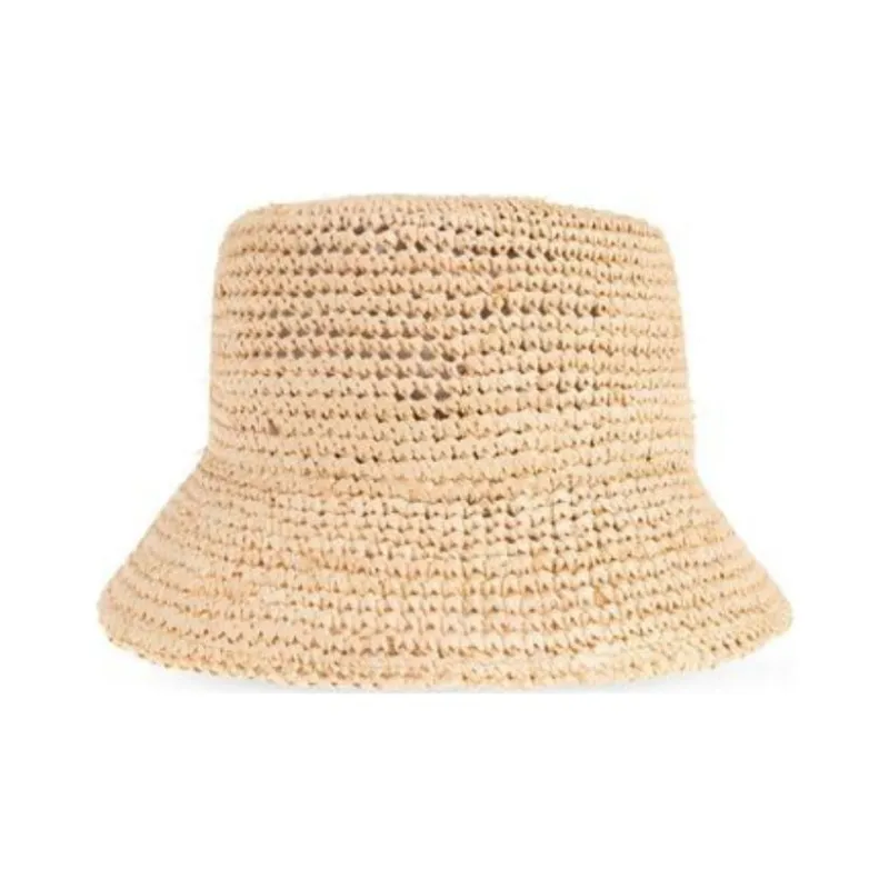 Jimmy Choo Atena Logo-embroidered Raffia Hat-1