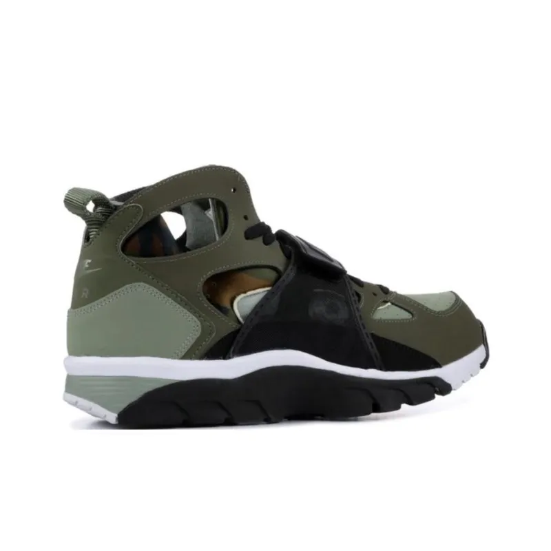 Nike Air Trainer Huarache Abrasion Resistant Breathable Mid Top Vintage Basketball Shoes Men's Green-3
