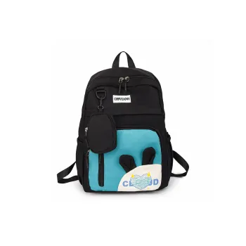 MOK Nylon Backpack Women's Black/Purple/Green/Blue