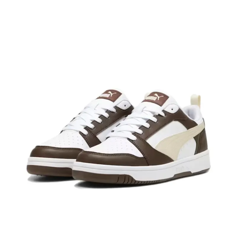 PUMA Rebound V6 Anti-Slip And Wear-Resistant Breathable Low-Top Skateboard Shoes Unisex Brown-2