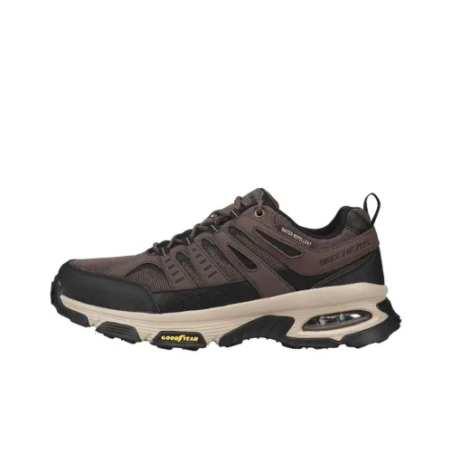 Skechers Breathable Lightweight Rebound Low Top Casual Running Shoes Men's Black