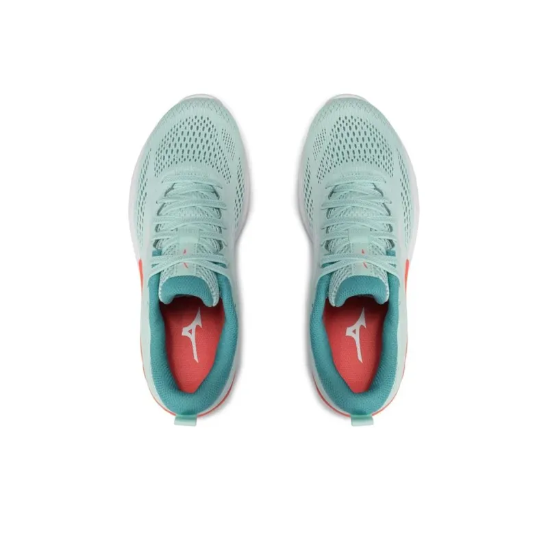Mizuno Wave Revolt Running Shoes Women's Low-Top Cyan/Orange/White-3