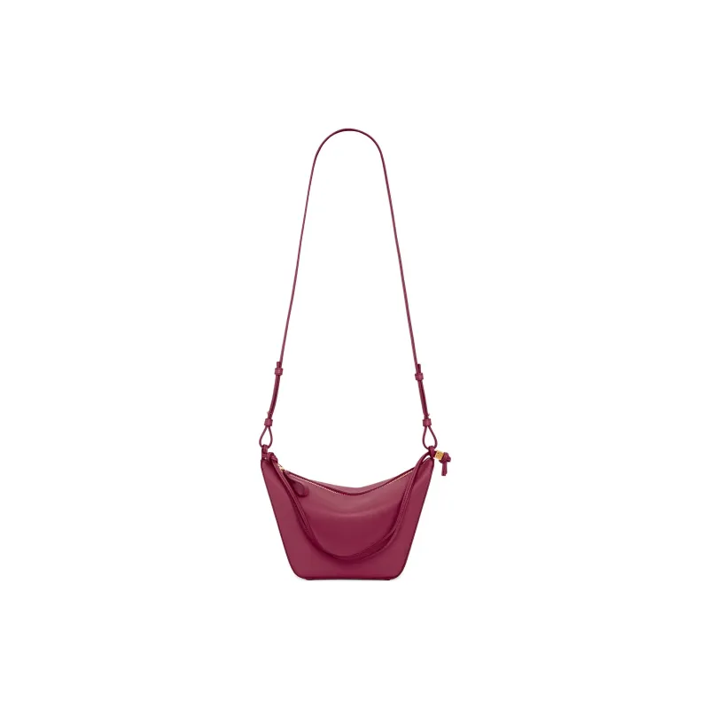 LOEWE Cow Leather Hobo Bag Handbag Shoulder Bag Women's Crimson-1