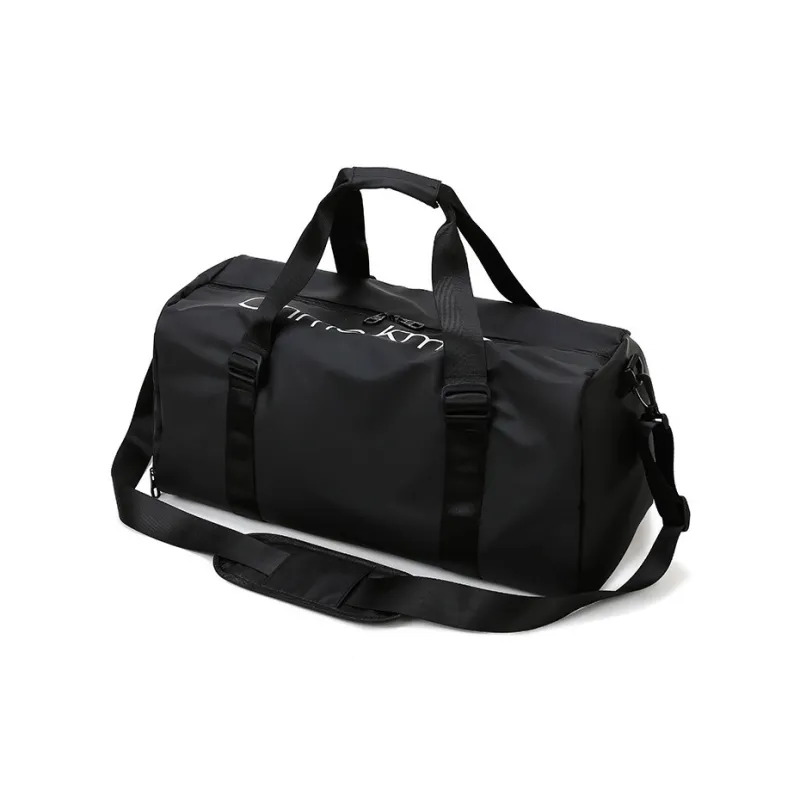 Huangmu Oxford Travel Bag Regular Unisex Black Red/Blue/Silver-11