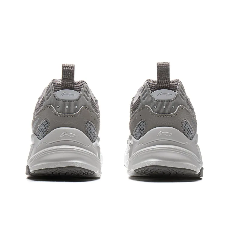 LiNing Meteor 2K Cushioning, Slip Resistant, Abrasion Resistant Support Low Top Chunky Sneakers Men's Gray-4