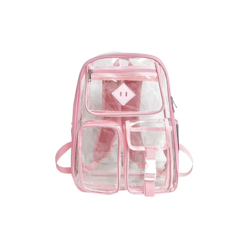 Bywhich PVC Backpack Regular Unisex Black Gray-14