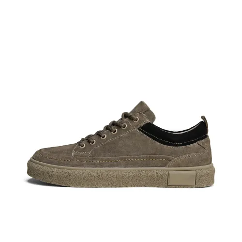 Bull Charm Abrasion Resistant Slip Resistant Low Top Casual Shoes Men's Coffee