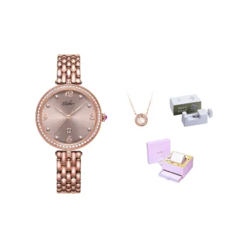 EBOHR Cana Collection Mechanical Movement Stainless Steel Strap Watch Women's Watch Coffee Watch Dial
