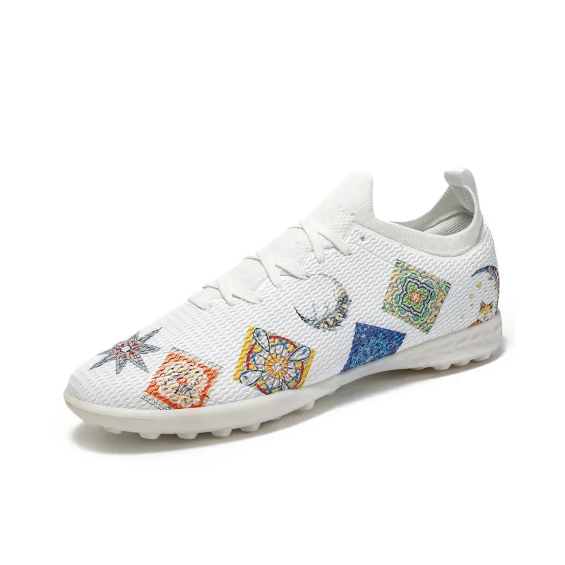 Saibi Slip Resistant, Abrasion Resistant, Waterproof Coverage Competition Training Multi Surface TF Soccer Shoes Unisex-12