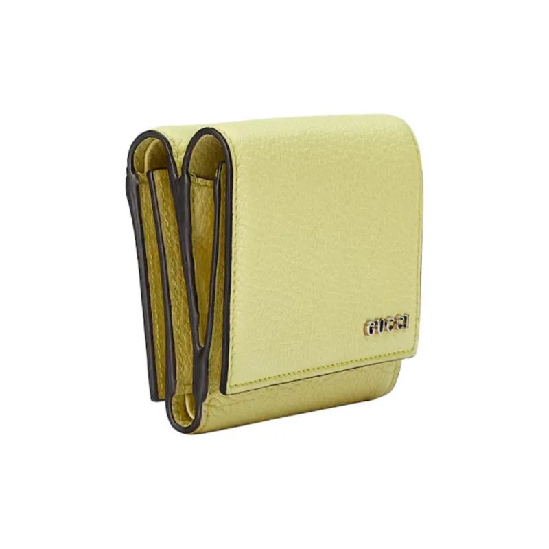 GUCCI Leather Wallet Men's Lime Green-1