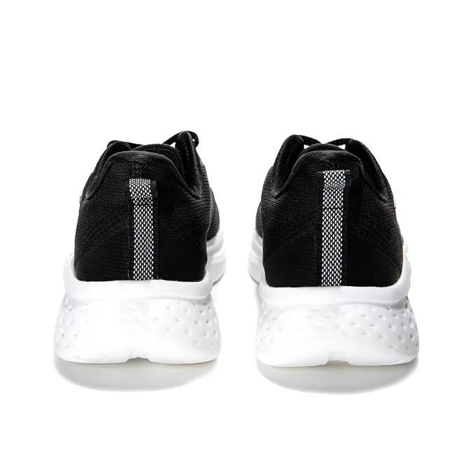 Erke Low Top Running Shoes Men's Jet Black Bright Silver-3