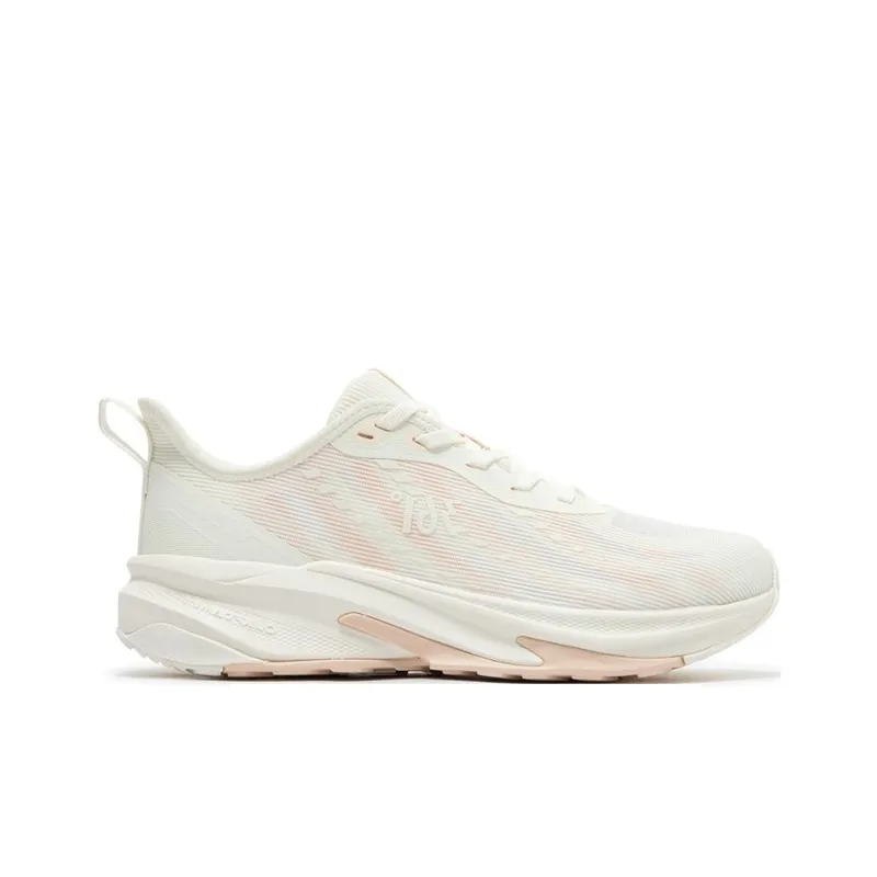 361° Cushioning, Wear Resistant Low Top Casual Running Shoes Women's White Pink-1