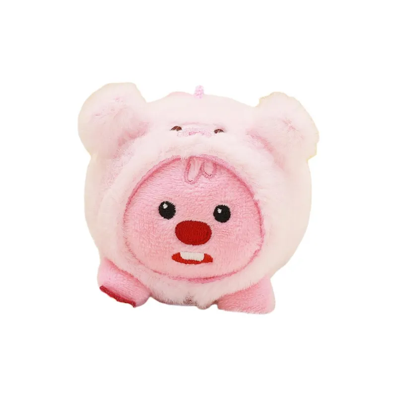 Zanmang Loopy Ruby Panda Loopy The Beaver Stress Relief Ball Dolls Plush Pendant 10cm Height-1