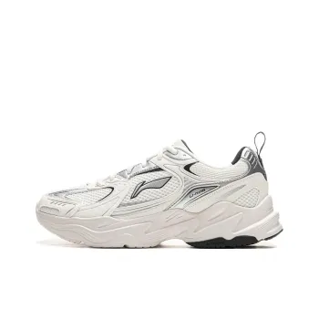 LiNing Meteor 2K Cushioning Anti Slip And Wear Resistant Support Low Top Running Shoes Men's White Silver