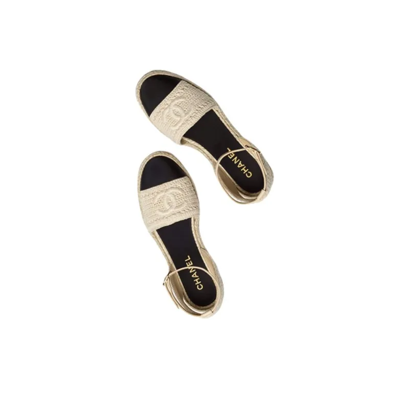CHANEL Casual Single Shoes Women's Beige-2