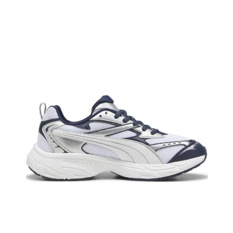 PUMA Morphic Anti Slip Wear Resistant Low Top Casual Shoes Unisex White Silver-1