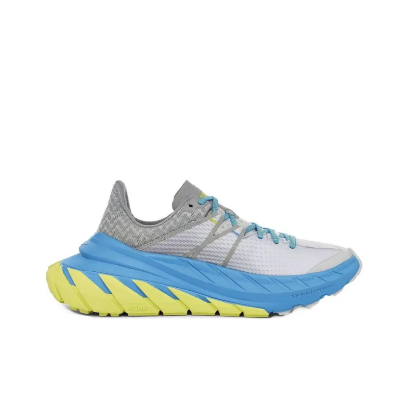 HOKA ONE ONE Tennine Cushioning Breathable Rebound Low Top Running Shoes Men's Gray Blue-1