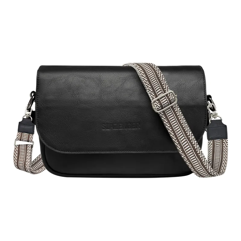 Slazenger PU Shoulder Bags Regular Unisex Classic Black-9