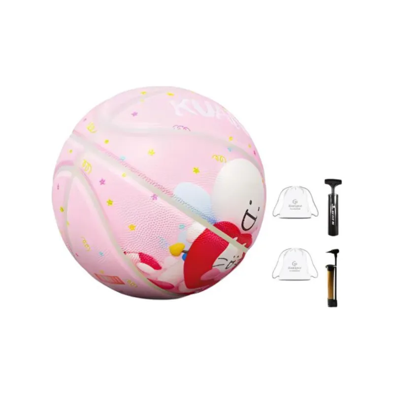 Kuangmi x XIAOLANTONGXUE PU Basketball Pink Size 7 Training Unisex-1