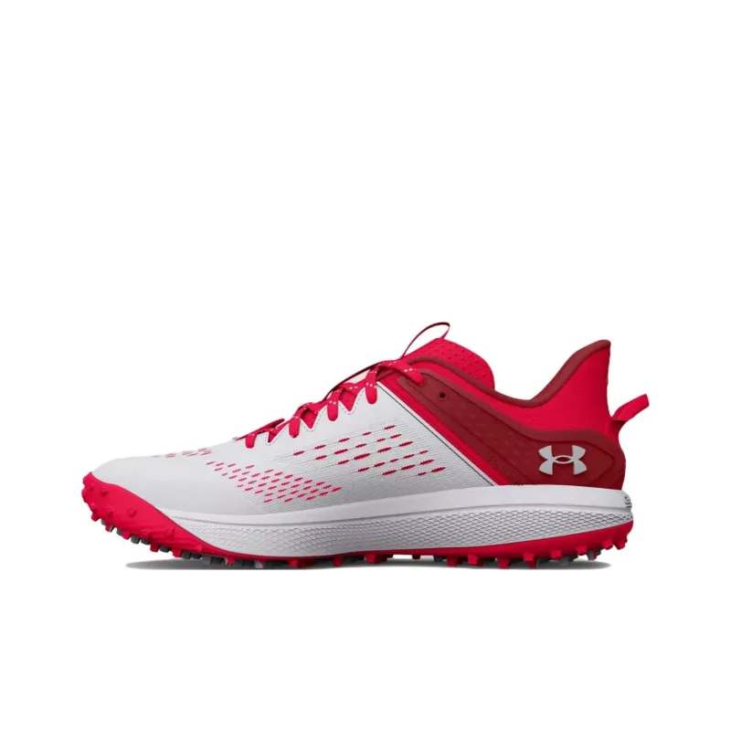 Under Armour Cushioning, Wear Resistant Low Top Training Shoes Unisex Red White-2