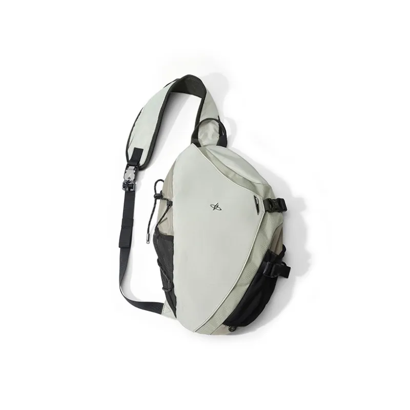 GYXX Nylon Sling Bag, Crossbody Bag Unisex Chasing Shadows Black/Night Ash Gray/Firefly Green-8