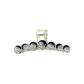 Icy Clear Black Round Bead Single Claw Clip