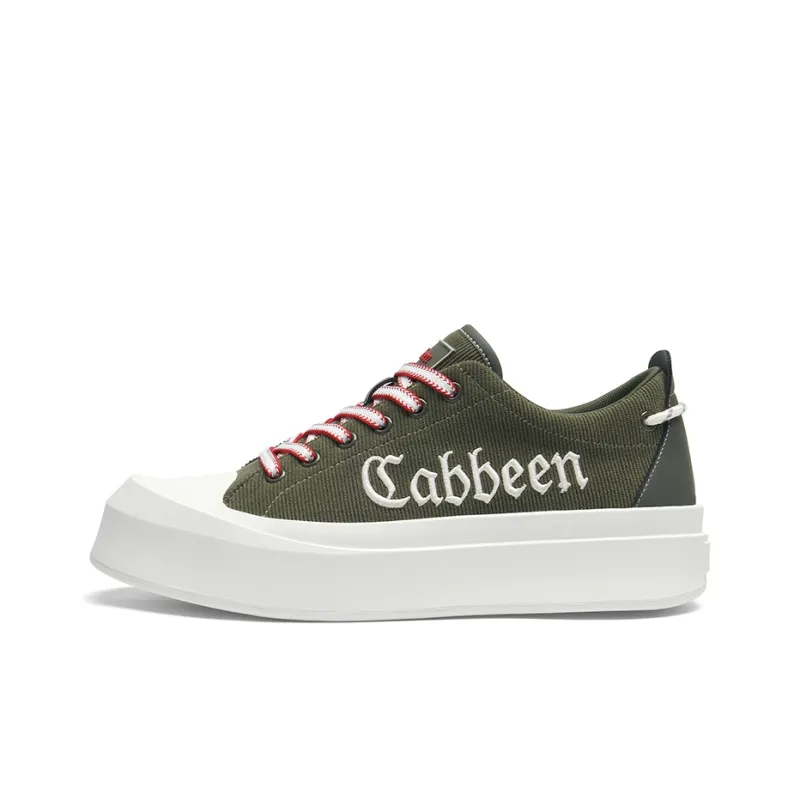 Cabbeen Preppy Round Head Wear-Resistant Slip-Resistant Low-Top Skateboard Shoes Men's Black-6