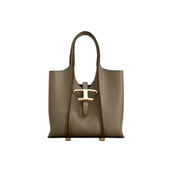 TOD'S T Timeless Logo Plaque Tote Bag