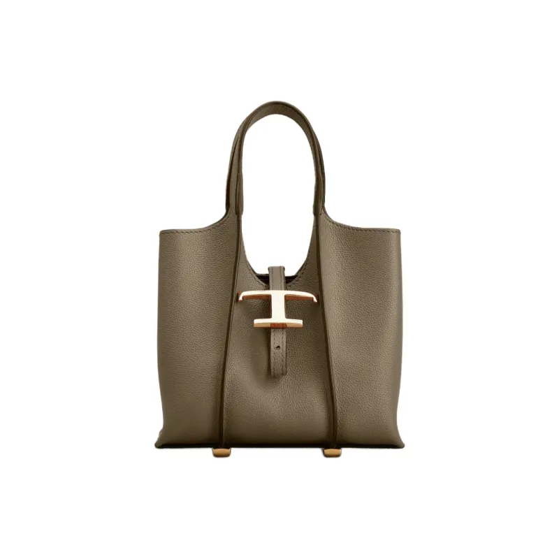 TOD'S T Timeless Logo Plaque Tote Bag-0