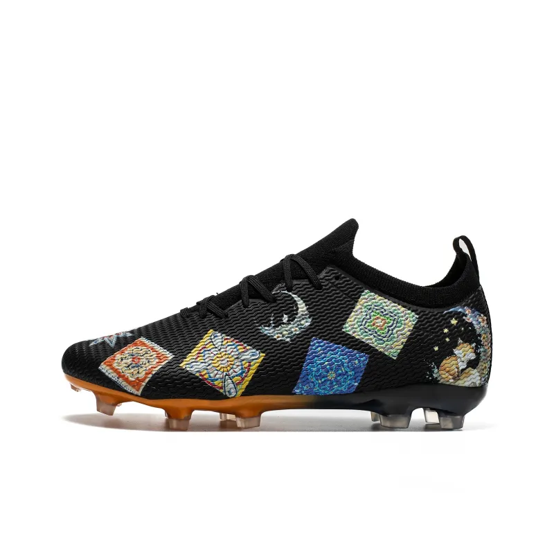 Saibi Slip Resistant, Abrasion Resistant, Waterproof Coverage Competition Training Multi Surface TF Soccer Shoes Unisex-47